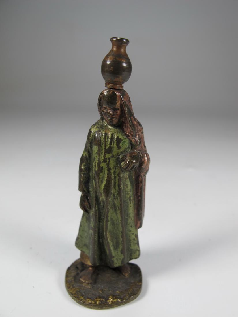 Antique Vienna bronze Orientalist girl carrying an (1 of 3)
