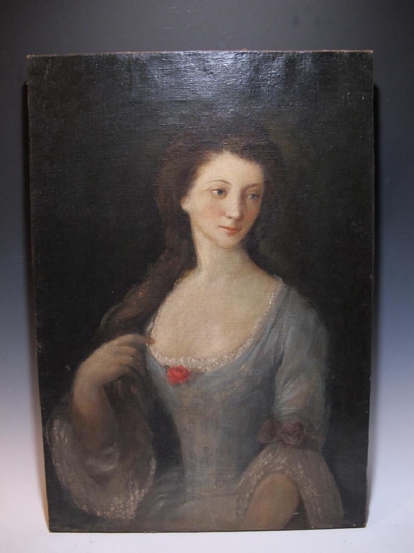 19th C French school oil on canvas painting, circa 1850 (1 of 4)