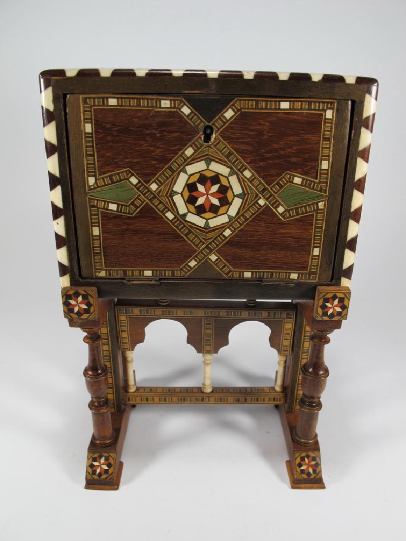 Fine and rare Morrocan inlaid wood miniature (1 of 7)