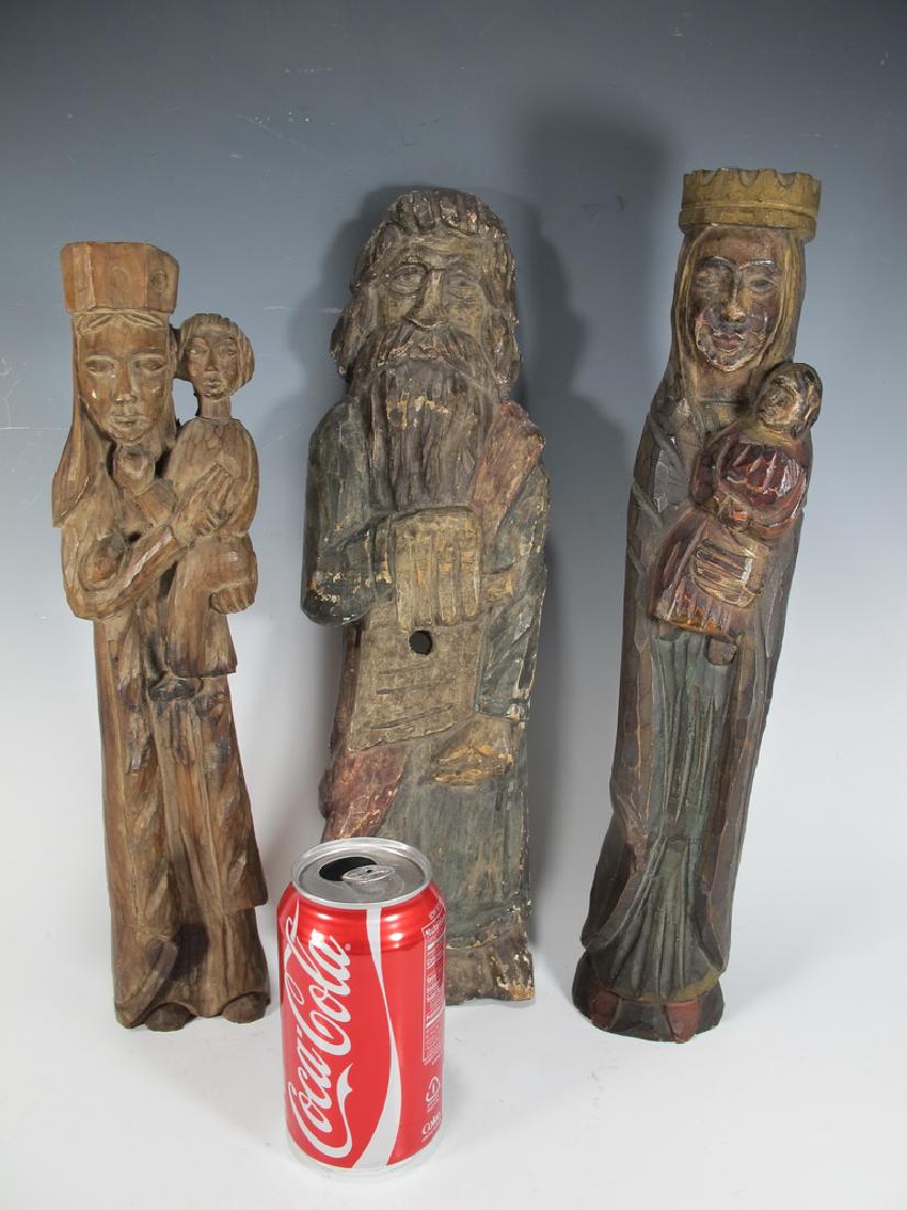 18th/19th C probably from Spain religious wood (1 of 7)