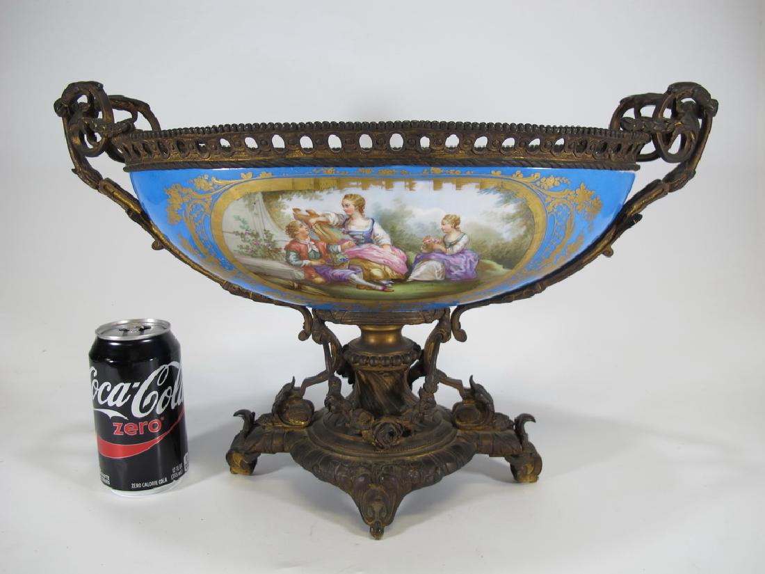 19th C French Sevres bronze & porcelain centerpiece (1 of 8)