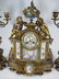 Antique French bronze & porcelain clock set - 2