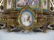 Antique French bronze & porcelain clock set - 5