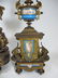 Antique French bronze & porcelain clock set - 6