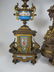 Antique French bronze & porcelain clock set - 7