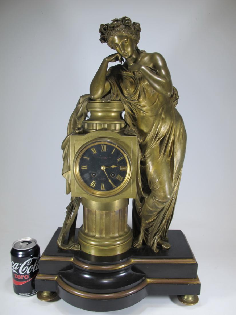 Charpentier, Paris & Japy Freres bronze clock (1 of 8)