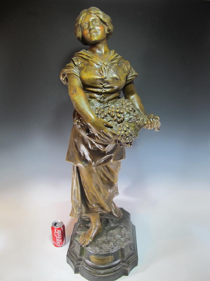 Antique Huge Luis DOMENECH (1873-?) spelter statue (1 of 10)
