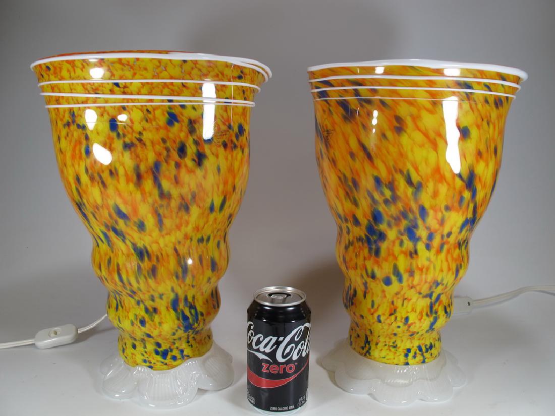 Pair of Italian Barovier & Toso murano lamps (1 of 7)