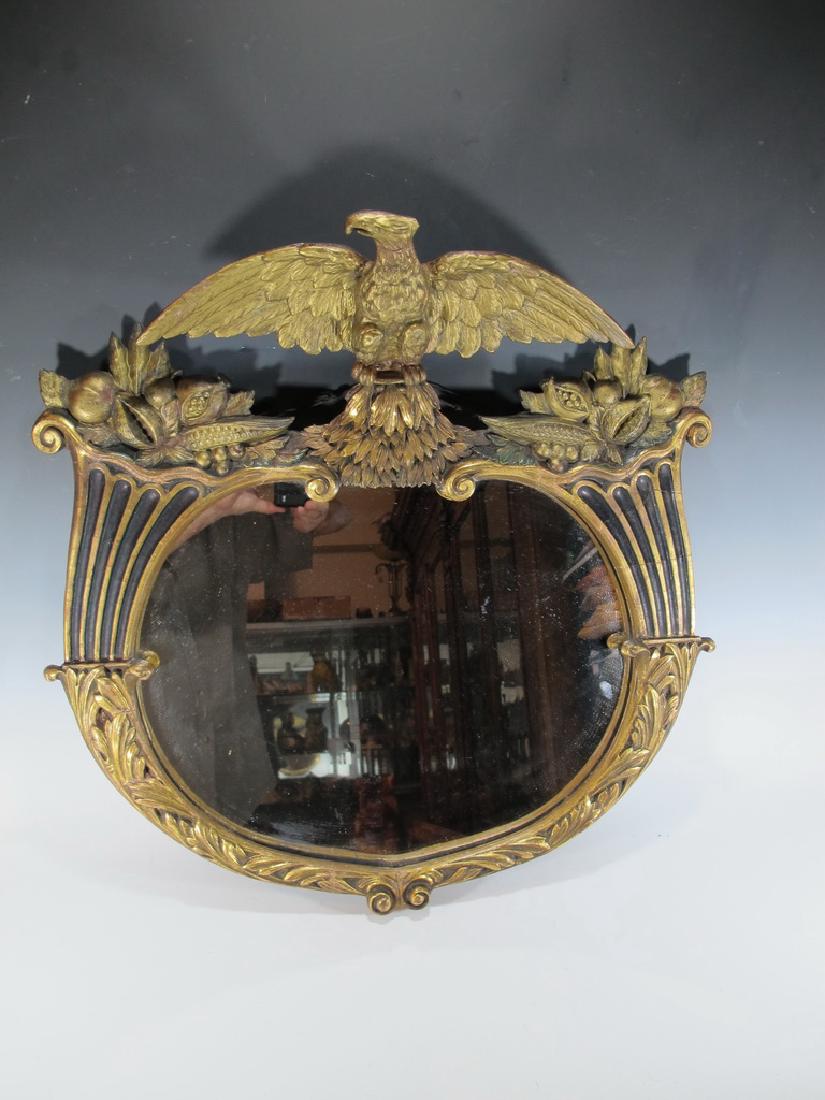 Antique American gilt carved wood mirror (1 of 6)
