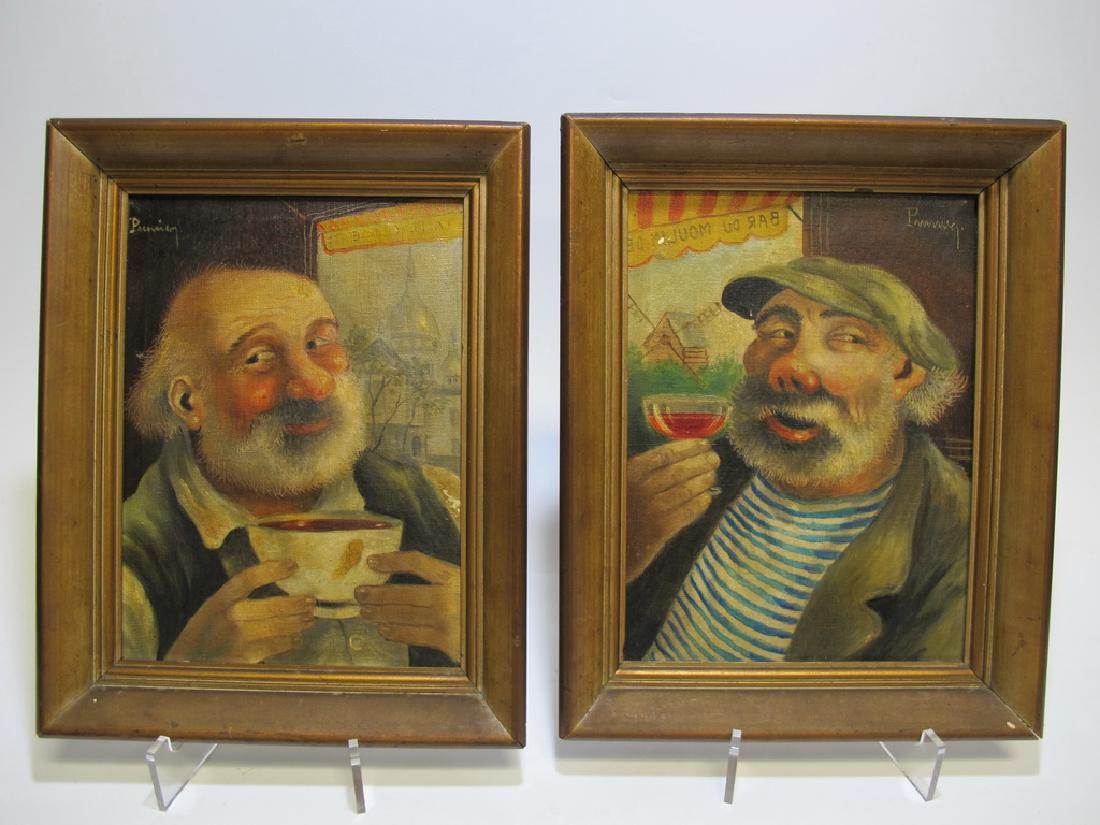 Marcel PRUNIER (?-c.1980) pair of oil on canvas: Marcel PRUNIER (?-c.1980) pair of oil on canvas, signed. 14 3/4â€ H x 11 5/8â€ W including frame, 12 1/8â€ H x 9 1/8â€ W without frame. Shipping in USA or International please contact : Ja