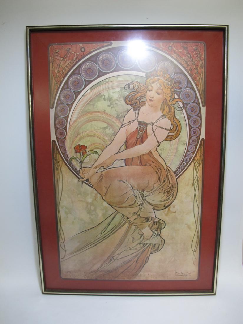Vintage Alphonse Mucha framed poster (1 of 6)