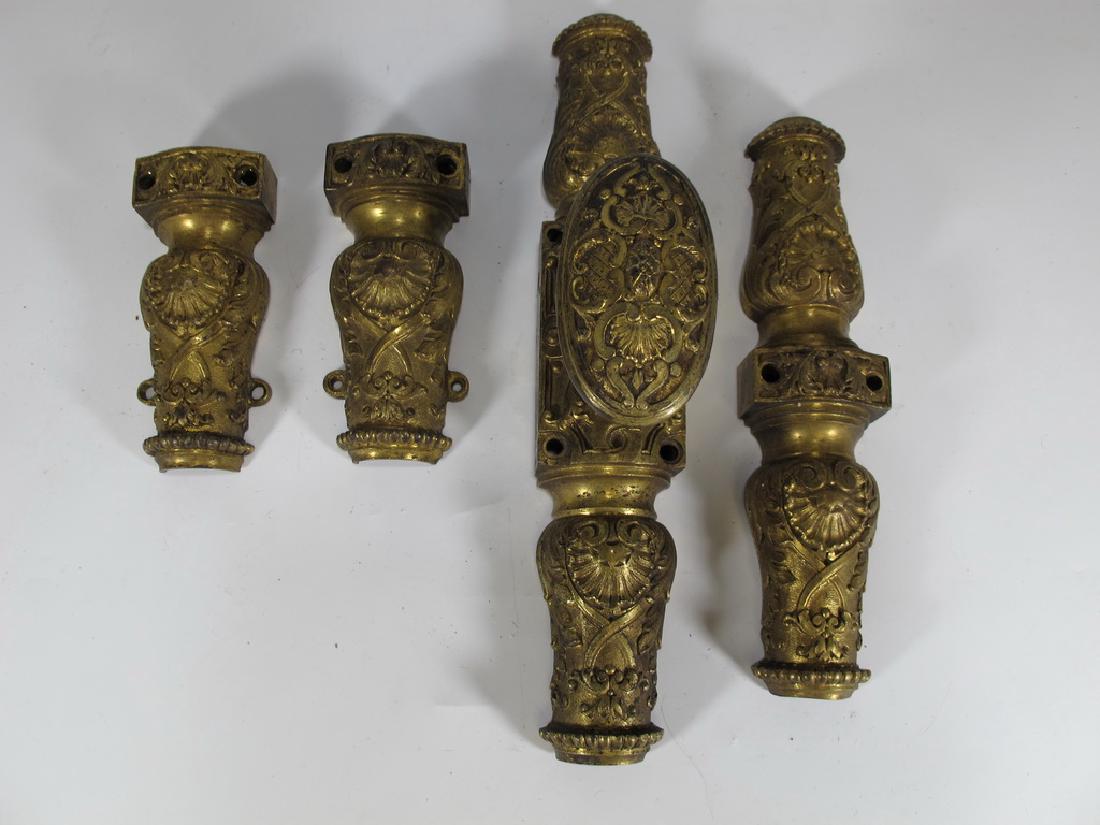 Antique French bronze door lock set (1 of 7)