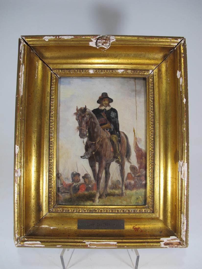Antique English oil on canvas painting, W. Davidson (1 of 8)