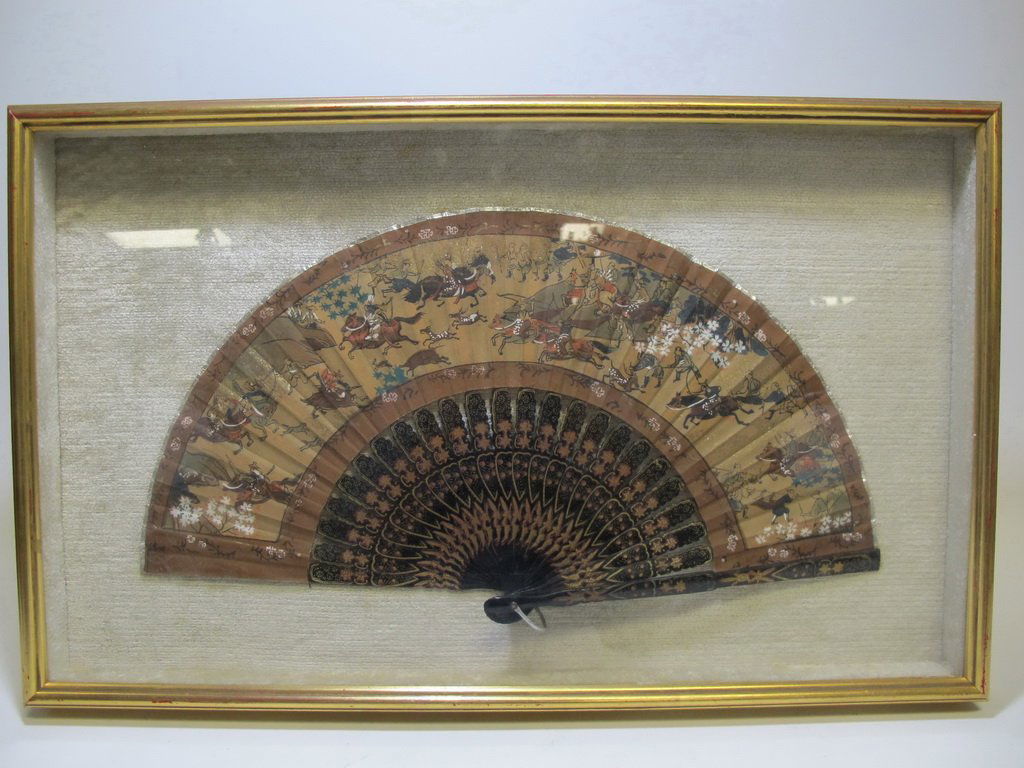 Antique Chinese fan in a box (1 of 6)