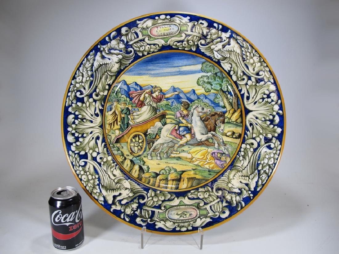 Vintage Italian ceramic plate, signed (1 of 7)