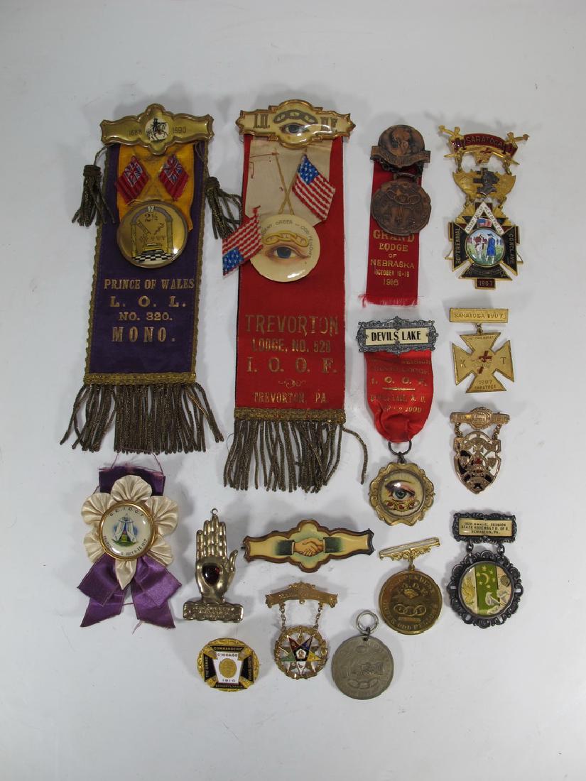 Great Antique set of 15 Masonic medals (1 of 7)