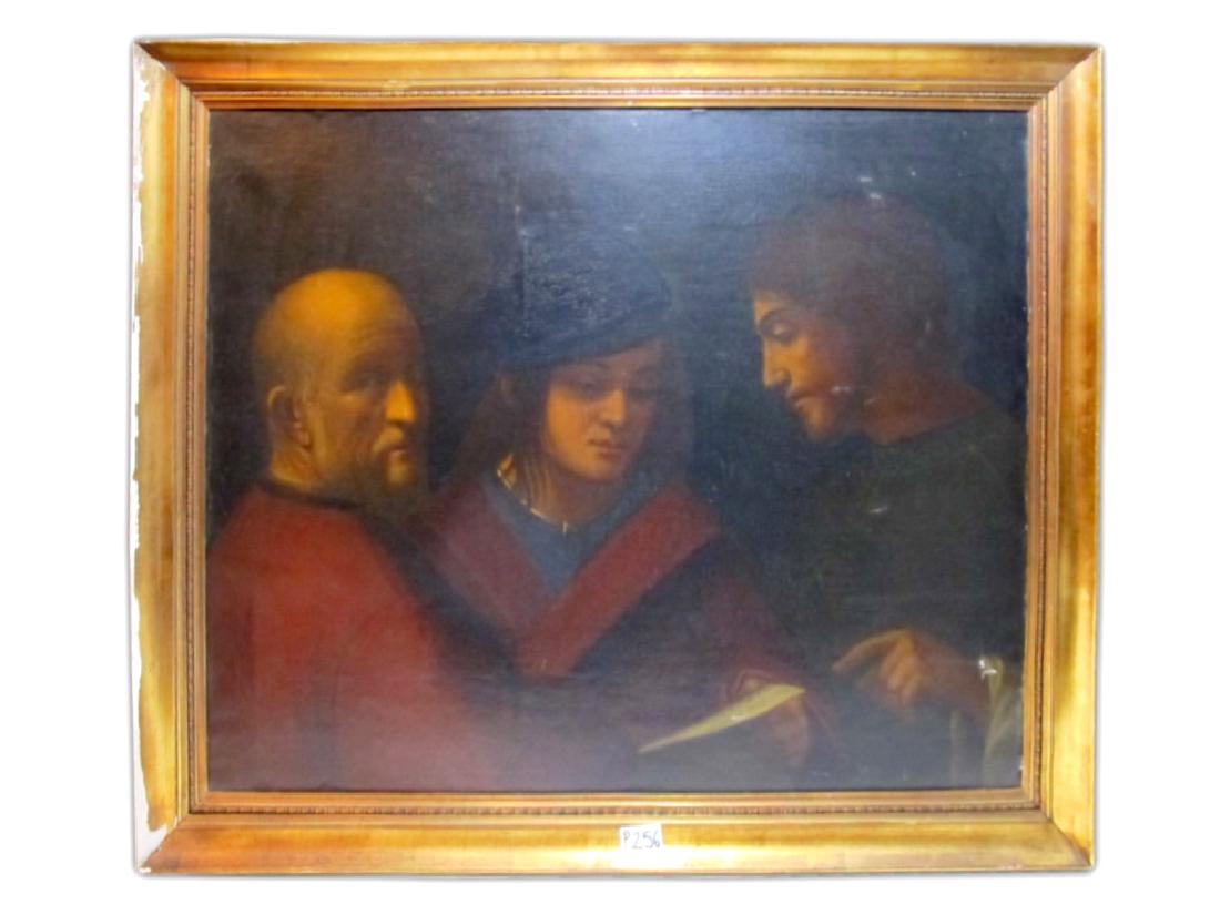 18th/19th C European oil on canvas painting (1 of 7)