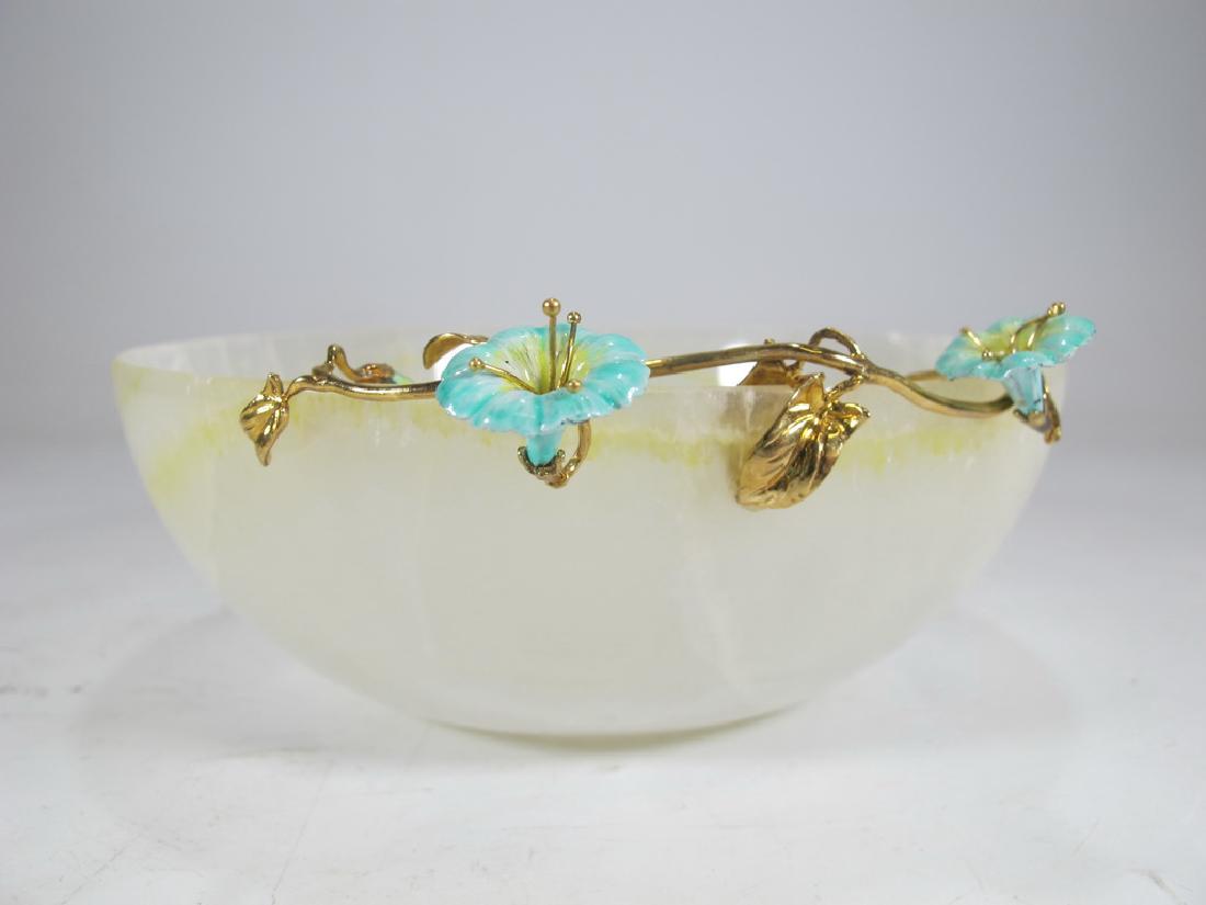 Antique very fine & rare onyx bowl in a box (1 of 5)