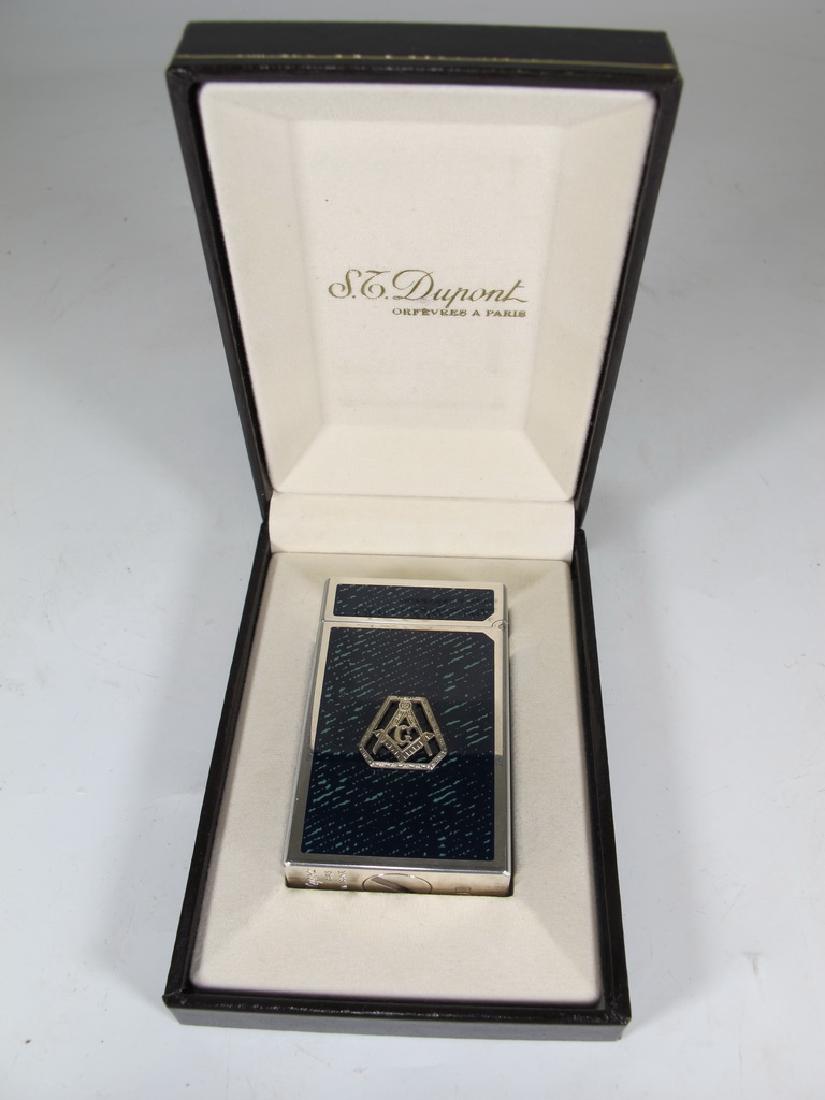 S.T. DUPONT Linie 1 Masonic  laque silver pocket (1 of 8)
