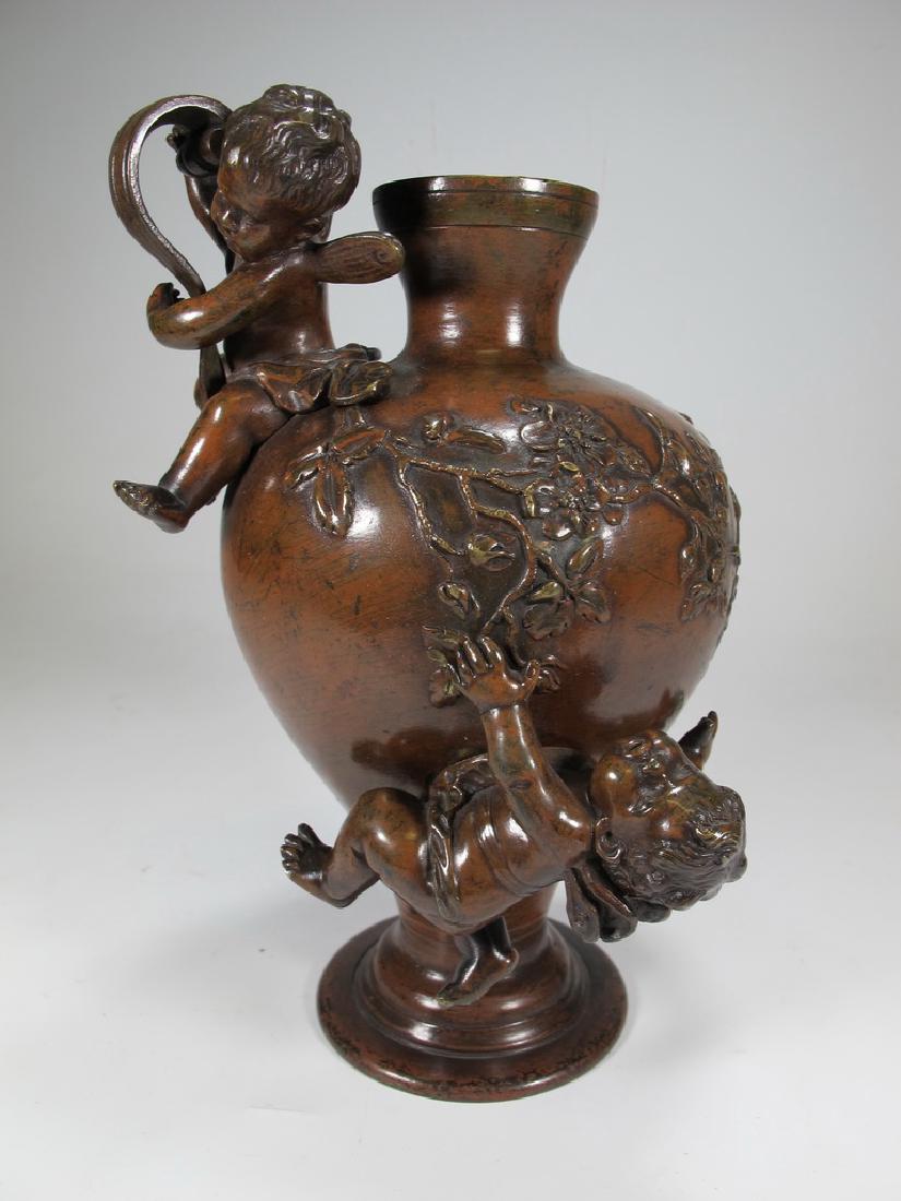 Auguste MOREAU (1834-1917) French bronze vase (1 of 7)