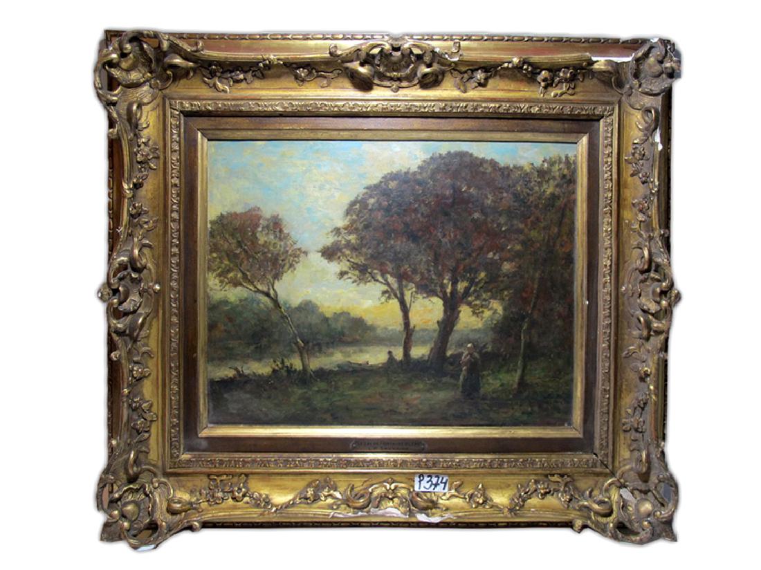 Probably Louis Paul SAUVAIGE oil on board painting (1 of 8)