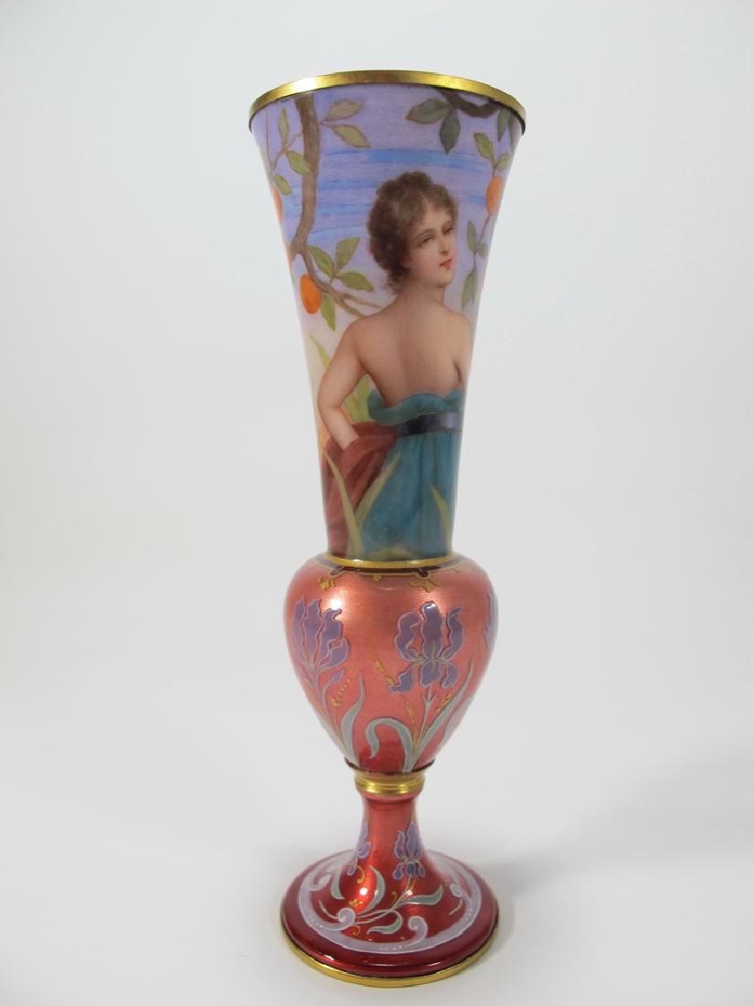 Gorgeous Antique French enamel signed vase (1 of 9)