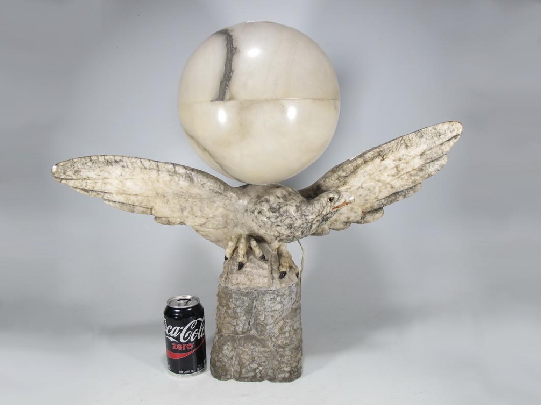Antique Art Deco eagle alabaster lamp (1 of 10)