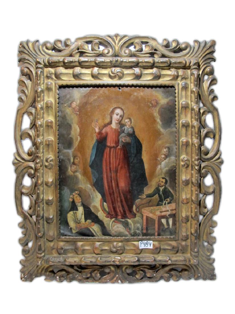 18th/19th C oil on copper Religious painting (1 of 7)