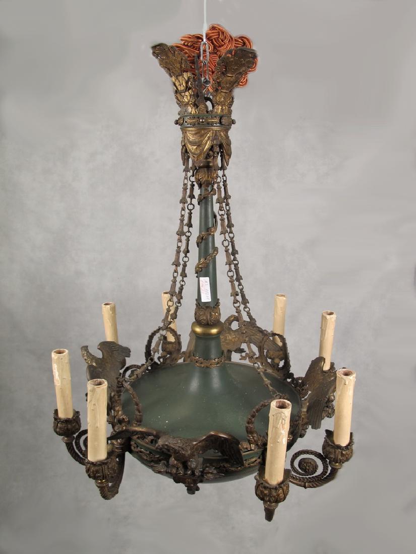 Amazing Antique French Empire bronze chandelier (1 of 7)