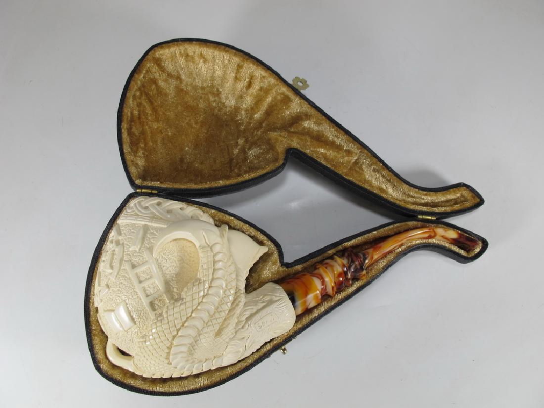 Never used Masonic Meerschaum pipe by Servi (1 of 8)