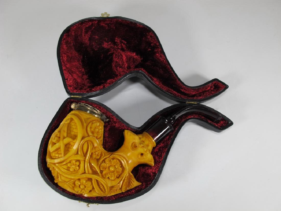 Never used Masonic Meerschaum pipe by Sadik Yanik (1 of 6)
