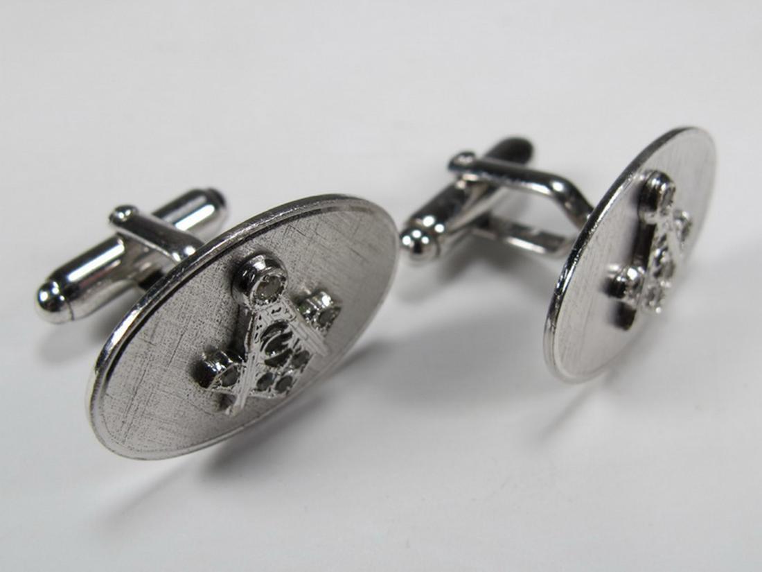 Pair of Anson sterling Masonic cufflinks (1 of 5)