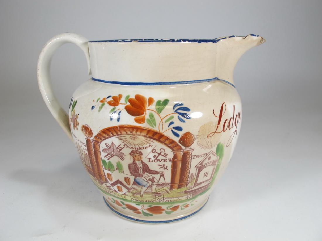 Antique Masonic Lodge of Unanimity No. 106 jug (1 of 6)