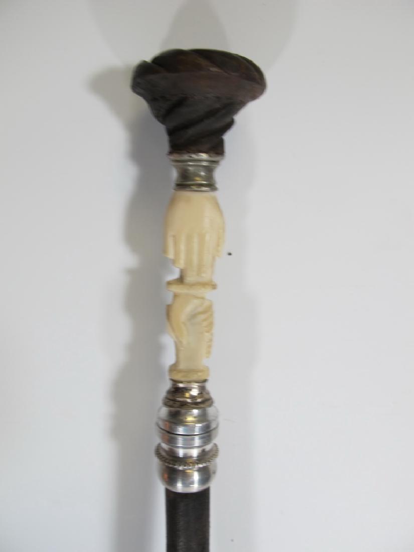 Antique Masonic light wood walking stick (1 of 6)