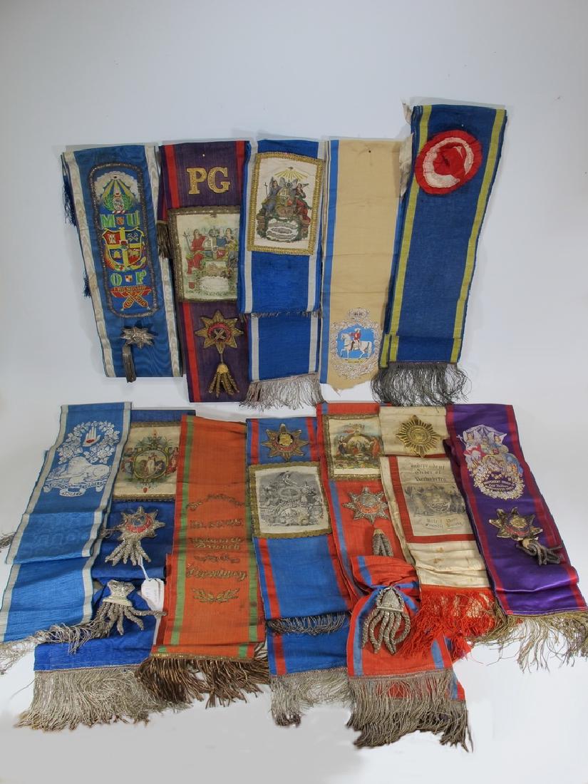 Lot of 12 assorted Masonic Orders sashes (1 of 10)