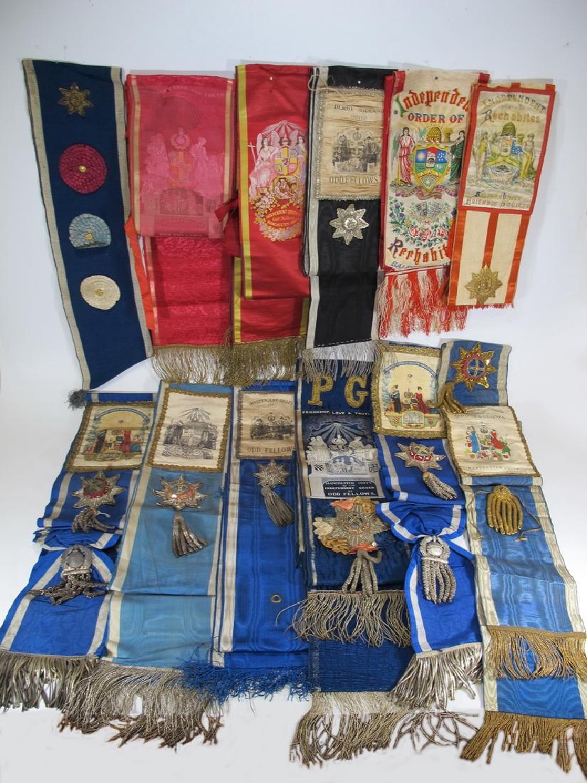 Lot of 12 assorted Masonic Orders sashes (1 of 10)