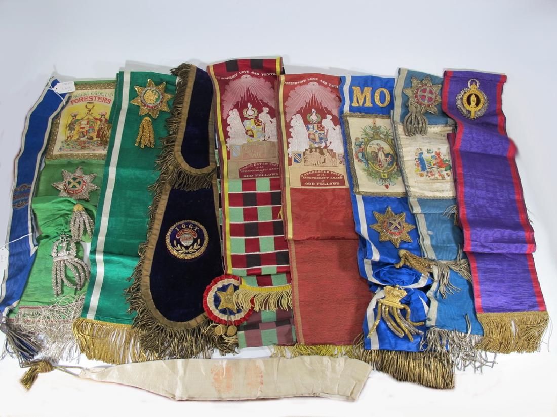 Lot of 10 assorted Masonic Orders sashes (1 of 9)