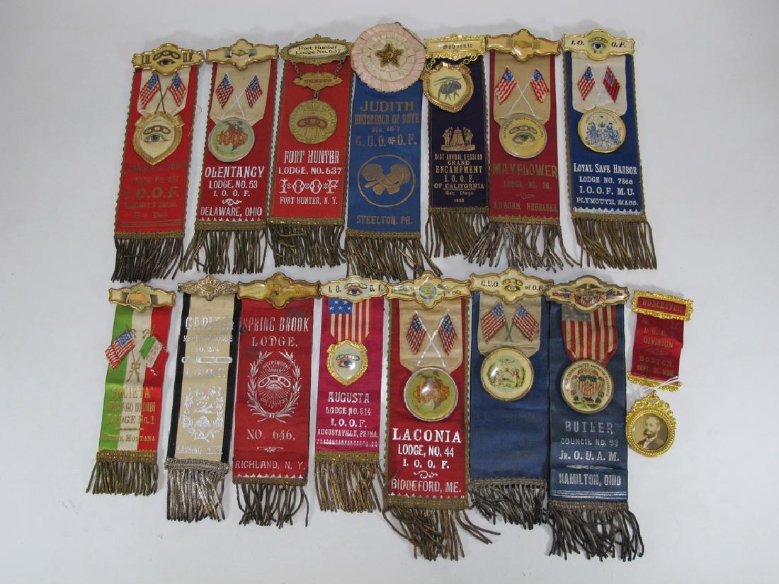 Lot of 15 assorted Masonic Orders ribbons (1 of 6)