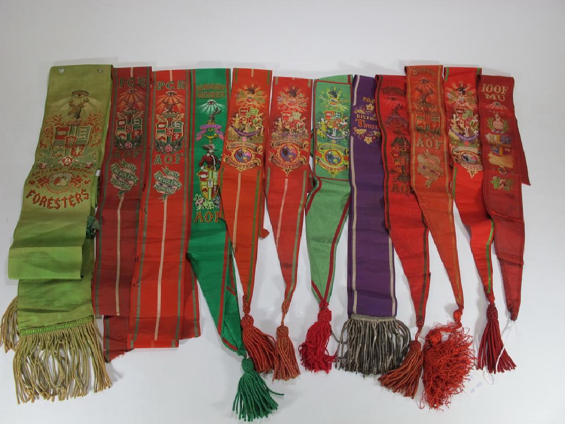Lot of 12 assorted Masonic Orders sashes (1 of 4)