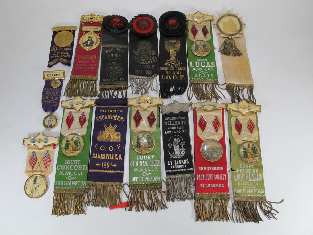 Lot of 15 assorted Masonic Orders ribbons (1 of 9)