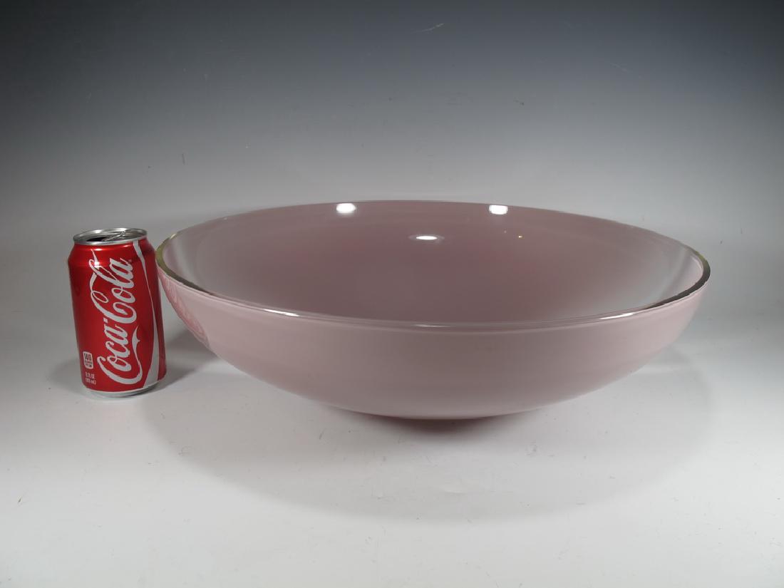 Huge Italian OGGETTI Murano glass bowl: Huge Italian OGGETTI Murano glass bowl, signed. 4 1/2" H x 16 3/8" W. Shipping in USA or International please contact : James Lawrence from the local UPS Store, 954-463-0444, FloridaUPS@gmail.com, or