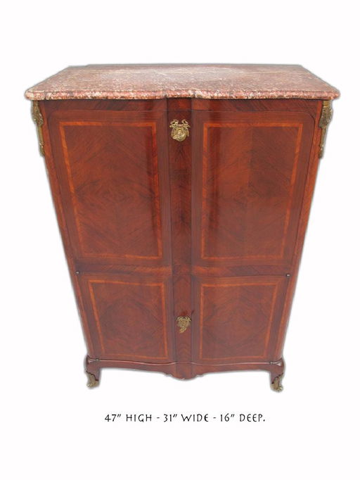 French Louis Xv Style Marble Top Bar Cabinet Jan 30 2018
