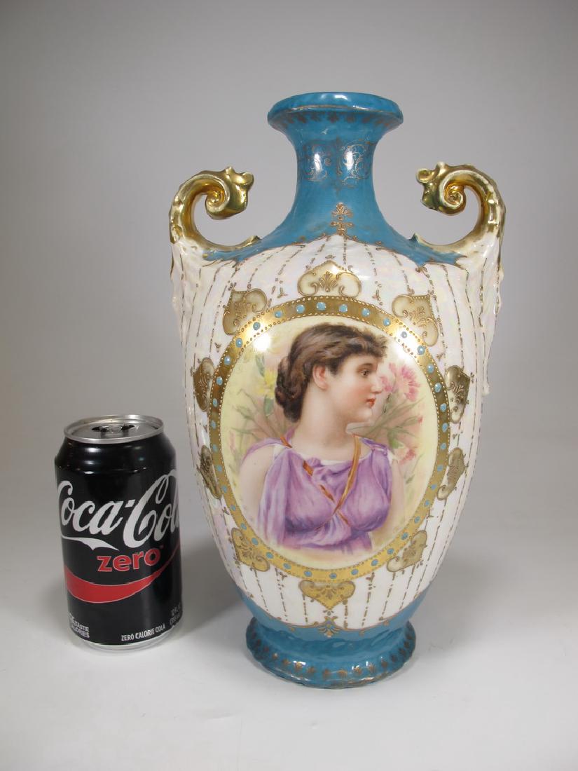 Antique German porcelain urn, signed (1 of 8)