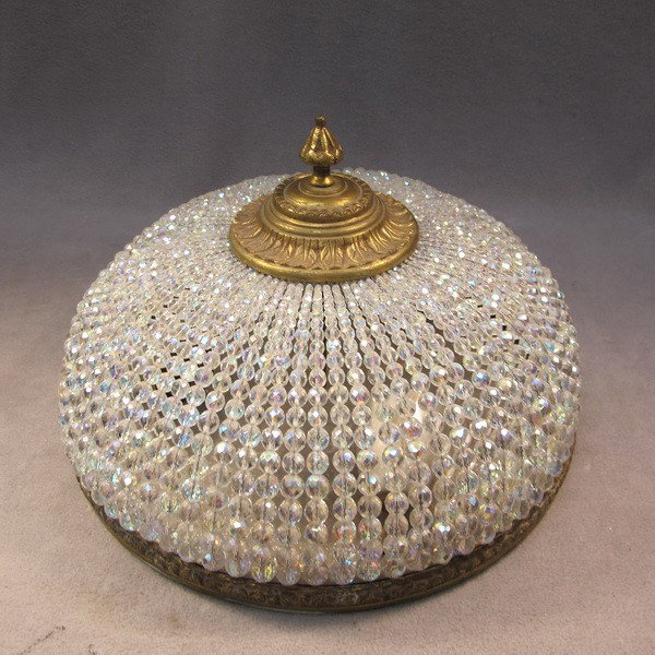 French bronze & glass ceiling light: French bronze & carved glass ceiling light. 7 1/2" H x 12" W. Shipping in USA is $ 45.00.