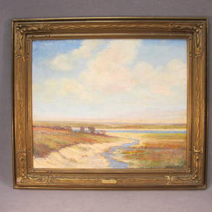 Louis H. RICHARDSON (1853-1923) landscape painting: Louis H. RICHARDSON (1853-1923) landscape painting. 21 1/8" H x 25 1/8" W without frame. Shipping in USA is $ 50.00. International bidder ask for shipping before bid.