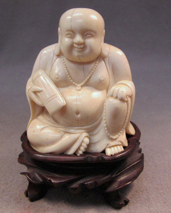 272 Chinese carved ivory Buddha statue