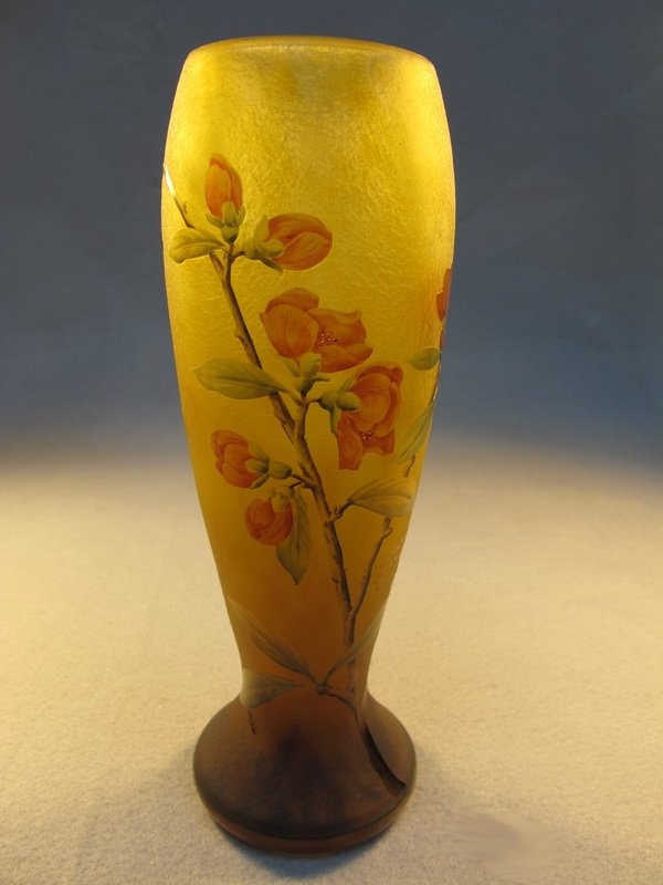 Daum Nancy cameo glass vase: Daum Nancy cameo glass vase, signed. 9 5/8" H. Shipping in USA is $ 35.00. International bidders ask for shipping before bid.