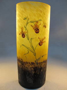 Daum Nancy cameo glass vase: Daum Nancy cameo glass vase, signed. 15 7/8" H. Shipping in USA is $ 60.00. International bidders ask for shipping before bid.