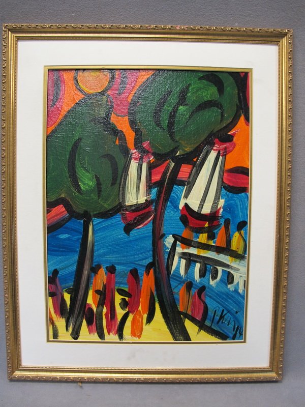 Peter KEIL (1942) oil on board painting: Peter KEIL (1942) oil on board painting, signed. 28" H x 22” W unframed. Shipping in USA is $ 55.00. USA or International bidders ask for shipping before bid.