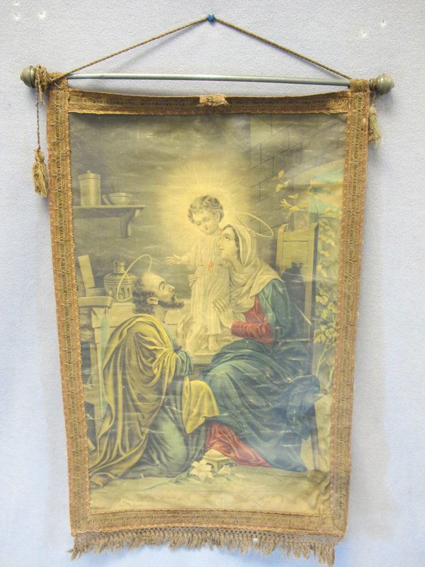 Antique religious print on fabric Mar 05, 2013 Antiques Show in FL